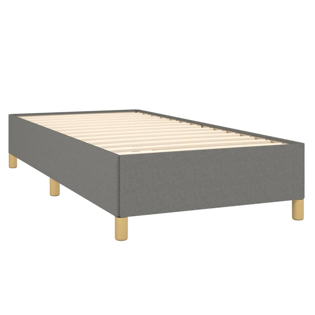 Box Spring Bed with Mattress Dark Gray 90x190 cm Fabric