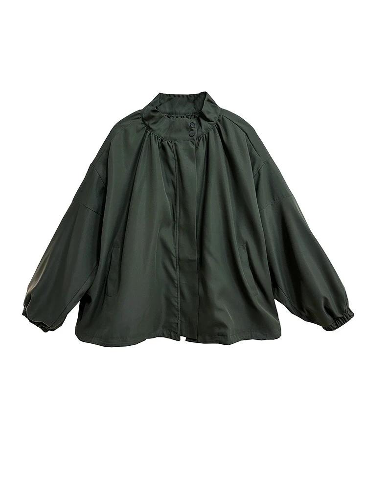 Xitao Винтажное однотонное свободное пальто ZYY1076