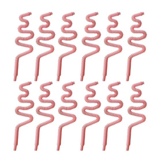 Разноцветные изогнутые гибкие соломинки 6 мм, многоразовые, пищевой пластик, гибкие соломинки для питья, для дня рождения, дома, путешествий