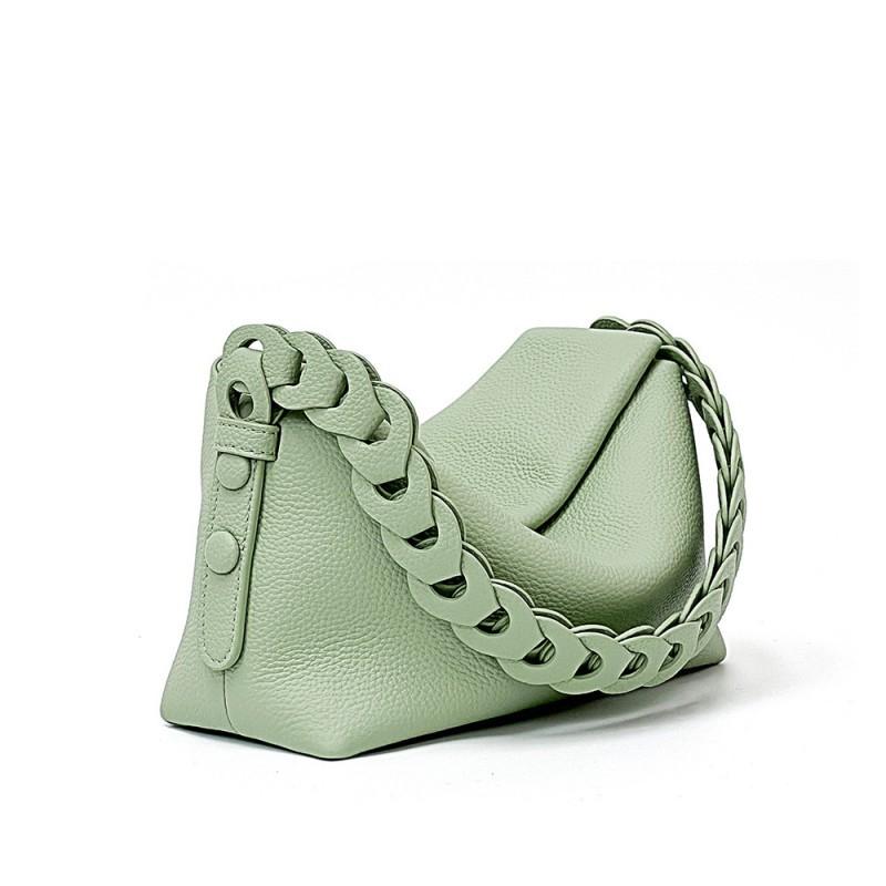 Small Woven Pillow Bag Genuine Leather Versatile Handbag Commuting Shoulder Large Capacity Simple Crossbody