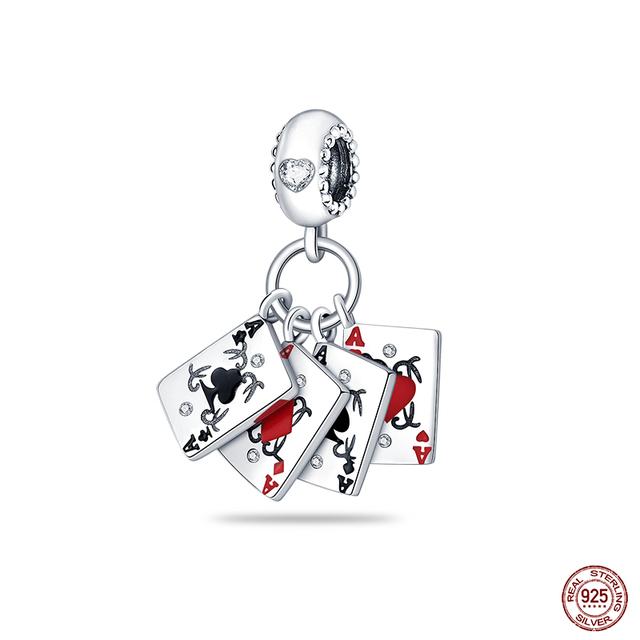 Новые стерлингового серебра 925 пробы красного цвета, подвески в форме сердца, бусины, ювелирные изделия на удачу, подарки