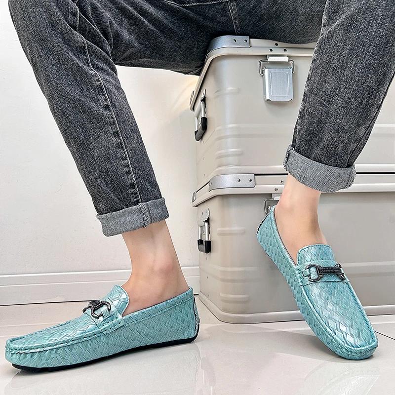 New Handmade Loafers Men Casual Shoes Big Size 48 Shoes Men Loafers Moccasins Comfortable Slip On Driving Loafers for Men