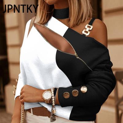 JPNTKY Женская мода повседневные блузки и рубашки с длинным рукавом на осень-зиму
