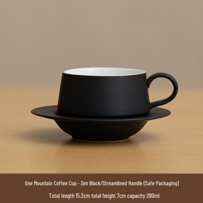 High-End Gradient Ceramic Coffee Cup & Saucer Set for Afternoon Tea