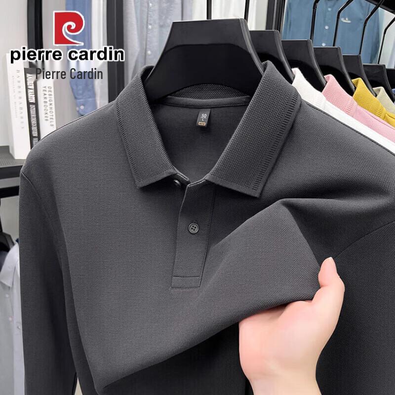 Pierre Cardin Мужская поло с длинным рукавом из мерсеризованного хлопка