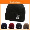 Color Knitted Solid Hat Letter Printing Beanie Caps Windproof Fashion Gifts
