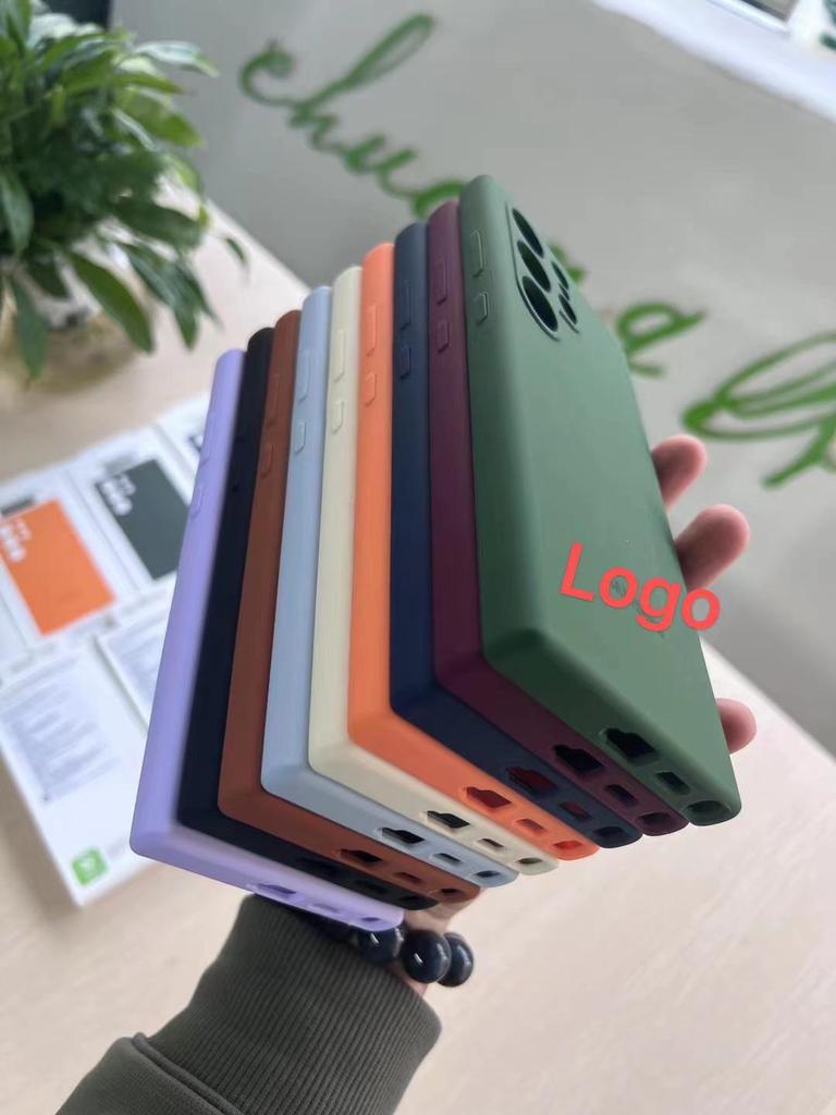 Чехол для телефона Samsung S25Ultra из жидкого силикона с полным покрытием - Защитный чехол S23 с ощущением кожи