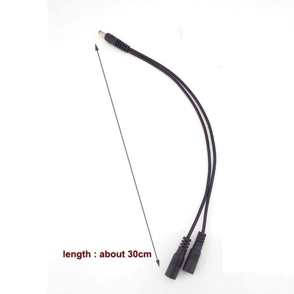 Разъем-разветвитель питания постоянного тока, адаптер питания, один кабель-удлинитель для двух источников питания