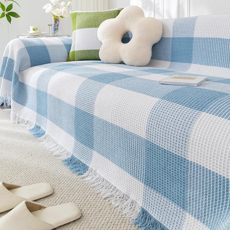 Хлопковое покрывало для дивана, полностью закрывающее, универсальное, пылезащитное, одеяло, подушка для дивана, универсальное для четырех сезонов, простой современный стиль