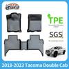 Коврики для пола Tacoma Double Cab всепогодные TPE экологичные без запаха водонепроницаемые (2018-2023 гг.)