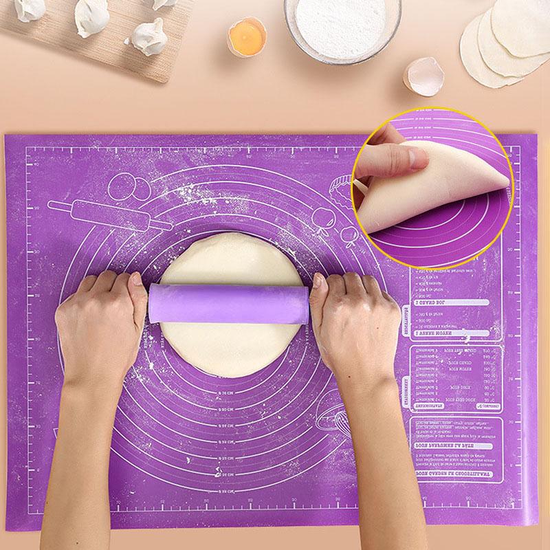 60/40 см силиконовый коврик для выпечки противень коврик для замешивания теста на кухне раскатывание теста пицца большой держатель для теста с антипригарным покрытием