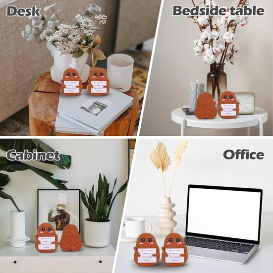 Картофельная кукла Милая кукла ручной работы, связанная крючком Кукла для эмоциональной поддержки, приносящая позитив Украшение для дома, для стола