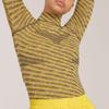 Adidas X Stella McCartney Collaboration Back Mesh Twill Printed Training Long Sleeve T-Shirt Women Tops Yellow HI1946
