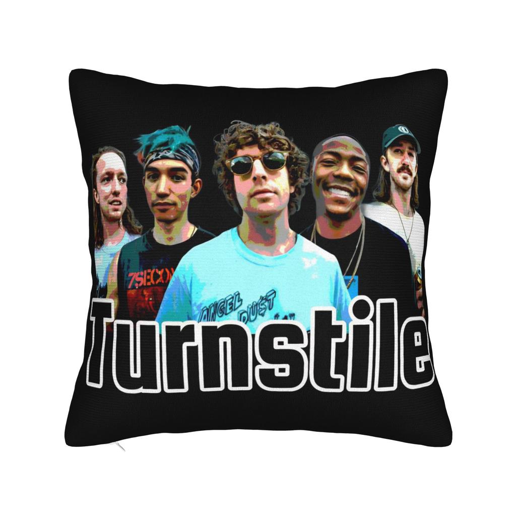 Decorative Pillow Covers Turnstile Rock Band Tour Merchandise Living Room Throw Pillow Case Cover Square Multiple Sizes