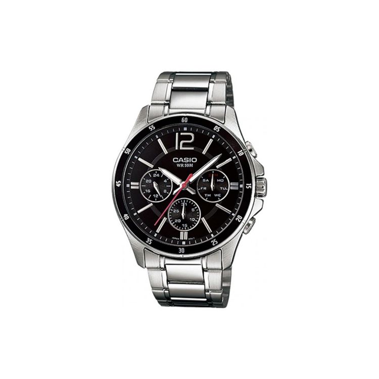 Casio Standard Series Casual Waterproof Quartz Movement Stainless Steel Strap Unisex Black Dial Unisex watches MTP-1374D-1ALTP-1391D-4AVDF