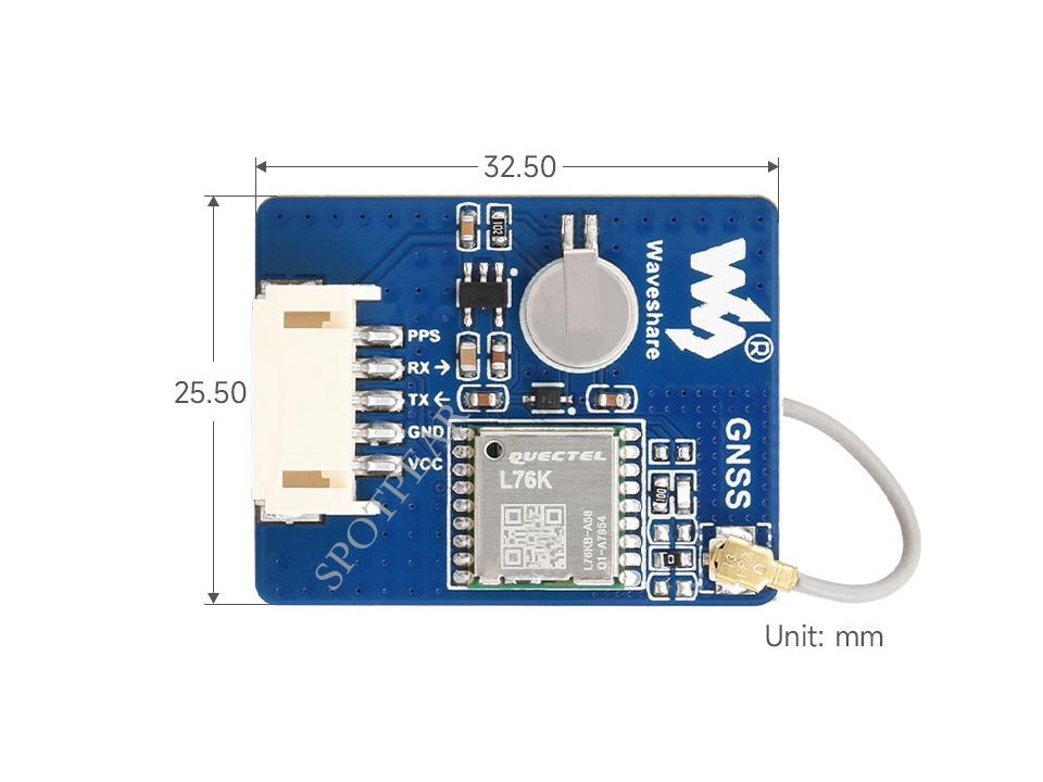 Модуль GNSS L76K: Поддерживает многоспутниковые системы GPS, BDS, ГЛОНАСС и QZSS.