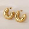 Трендовые женские серьги Высокий стиль Геометрические S-образной формы Полукруг Холодный стиль Нишевый Дизайн Простая Роскошь Вечеринка