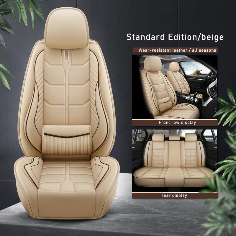 ZHOUSHENGLEE Leather Car Seat Covers For Skoda Octavia A5 Fabia Karoq Rapid Super Kodiaq Yeti All Models Car Accessories