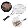 Folding BBQ Grill Portable Grill Cage Stainless Steel Grill Basket