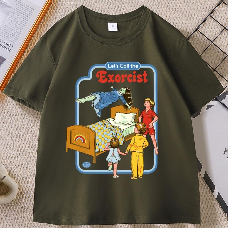 Unisex LetS Call The Exorcist Funny Graphic TShirt Unisex Women Fashion Clothing Cotton Tops Fashion Summer Tee Shirt Clothes