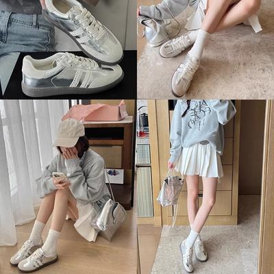 ~ Ретро женские летние новые спортивные и повседневные туфли с кружевной отделкой дяди