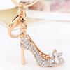 High Heel Shoe Keychain Purse Car Shiny  Key Chain Bag Decorative Alloy Keyring