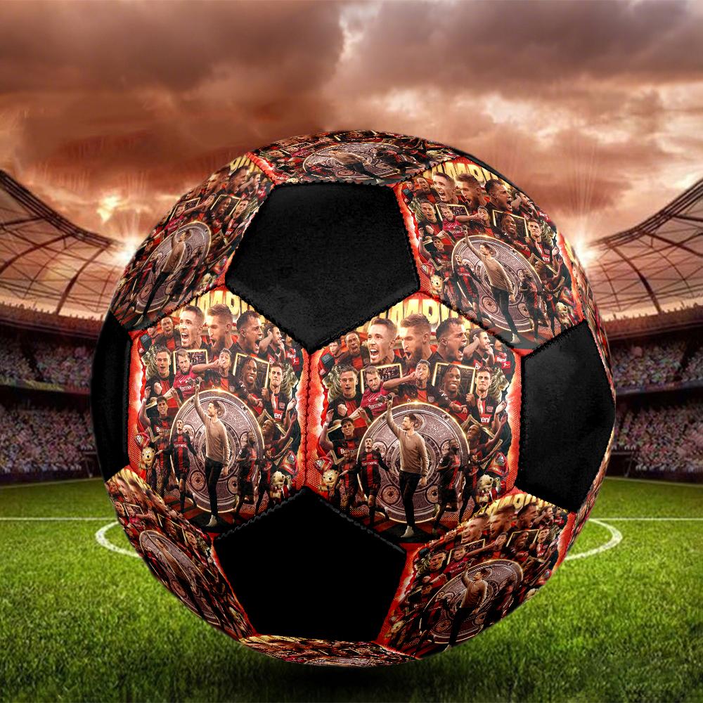 Bayer 04 Leverkusen Indoor Soccer Ball Colorful Machine Stitched PVC Size 5 Team Training Competition Ready Durable High-Bounce Cool Sports Gift