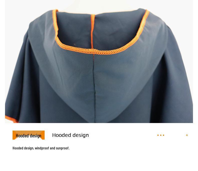 Пляжный халат из микрофибры быстросохнущий - Однотонный, Абсорбирующее пончо для переодевания