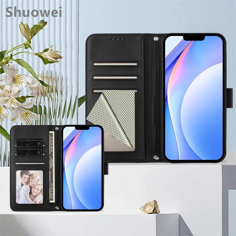 For Infinix Hot 12 20 30 30i Play Nfc 50 50i 60 Pro Plus 4G 5G Flip Leather wallet Case Protection Card Holder Cover