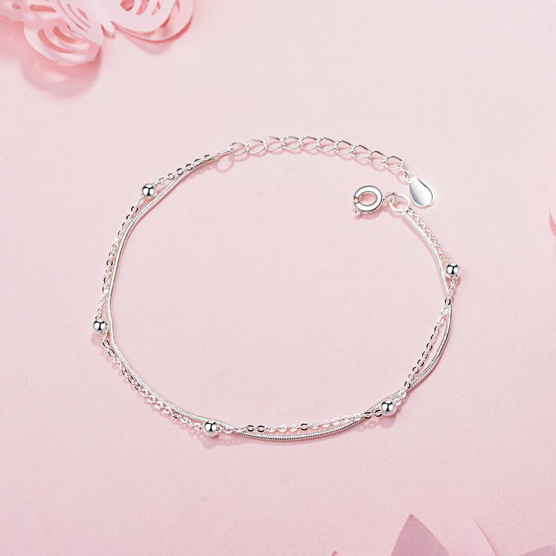 Lindon Zircon Bracelet Jewelry Geometric Bead Chain Link Bracelets Fashion Fine Wedding Gift for Girlfriend Women