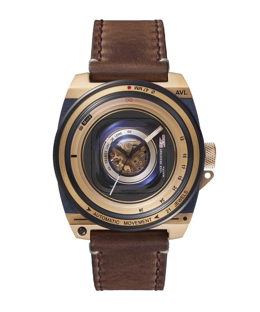 Tagseu Avl2 Automatic Vintage Lens Golden Hour Leather_Ts1803I