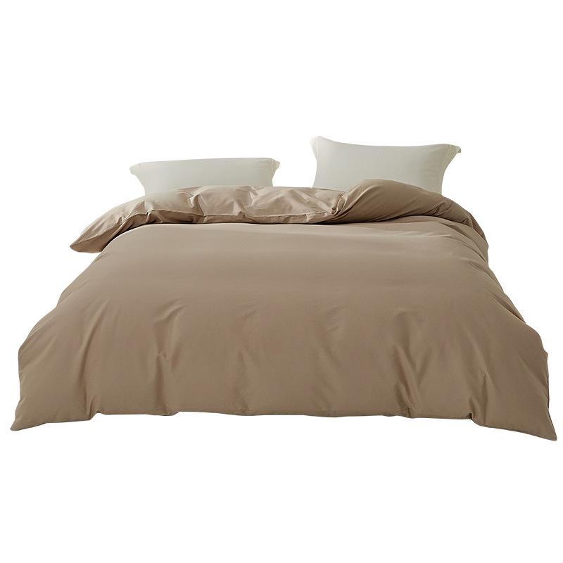 Пододеяльник из длинноволокнистого хлопка, с начесом - Теплый, Однотонный, Простой дизайн для зимы (Одинарный/Двойной)