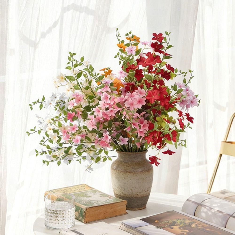 Long Stems Artificial Lilac Flower Vibrant Fake Flowers Artificial Flower Bouquets  Wedding Party