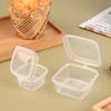 50Pcs/Pack Square Sauce Cup With Cover Clear Mini Plastic Dipping Sauce Cups