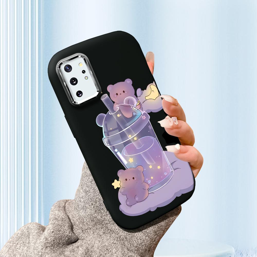 Solid Color Silver Edge Lens Fatty Casing Soft TPU Liquid Silicone Cover Shockproof Phone Case for Xiaomi Redmi Samsung