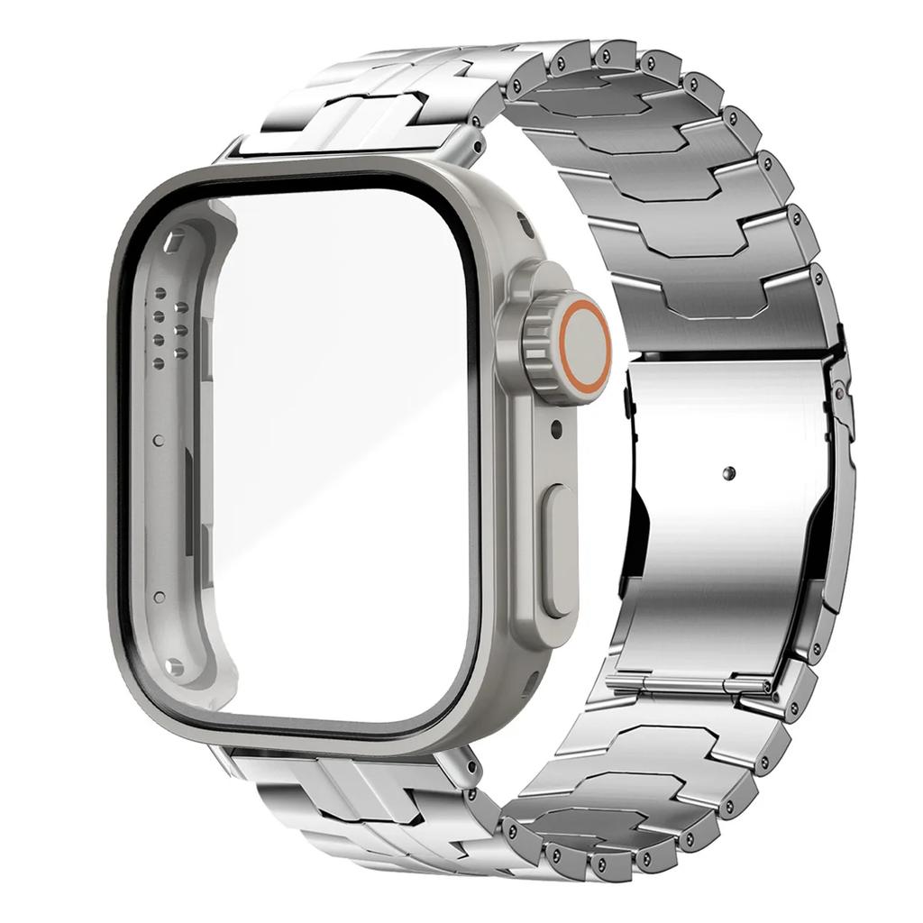 Ремешок из нержавеющей стали+ЧехолДля Huawei Watch Fit 4/4 Pro Ремешок Металлический браслет Заменить на Ультра ПК Чехол Наручный браслет Для Huawei Fit3