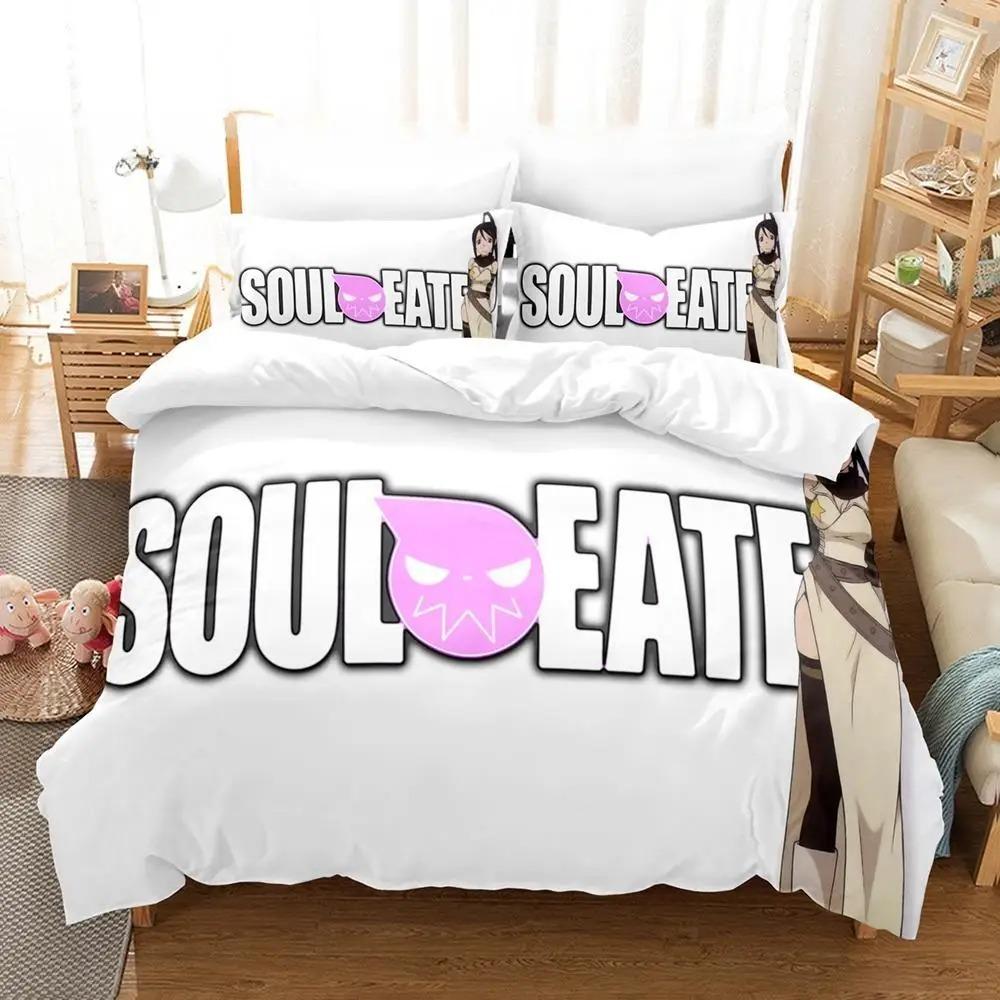 Новый комплект постельного белья с 3D-мультфильмами Soul Eater Single Twin Full Queen King Size Bed Set Adult Kid Bedroom Duvet cover Sets Home Textiles