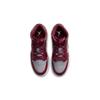 Детские кроссовки Air Jordan 1 Mid GS Cherrywood Red Cement-Grey White DQ8423-615