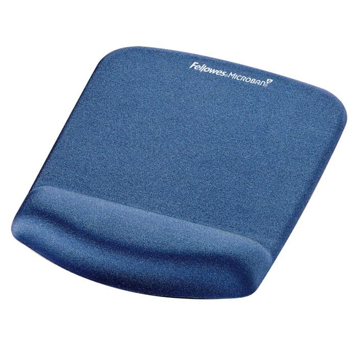 Fellowes PlushTouch Tapis de souris avec repose-poignets bleu