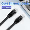 Плоский кабель Cat6 2 м Черный - Высокоскоростной для домашней гигабитной сети, Быстрая передача данных