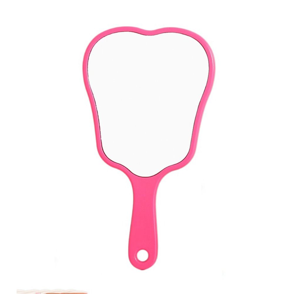 Многоцветное пластиковое зеркало в форме зуба Мини Зеркало для рук высокой четкости Секторное зеркало Легкое Портативное зеркало для макияжа Домашний декор