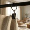 Metal Curtain Rings Heavy Duty Roman Circles Drapes Tie Buckles Hanging Hooks  Bathroom