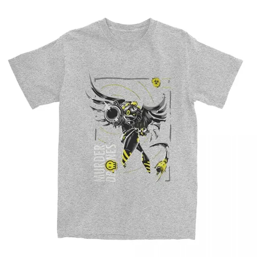 Мужские и женские футболки Horror Murder Drones V Cartoon Anime T Shirt Stuff Pure Cotton Tops T Shirt Novelty Tees Summer Graphic T Shirts