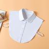 Women's Detachable White Collar: Versatile Square, Stand-Up, or Round Styles In Cotton for Spring/Autumn.