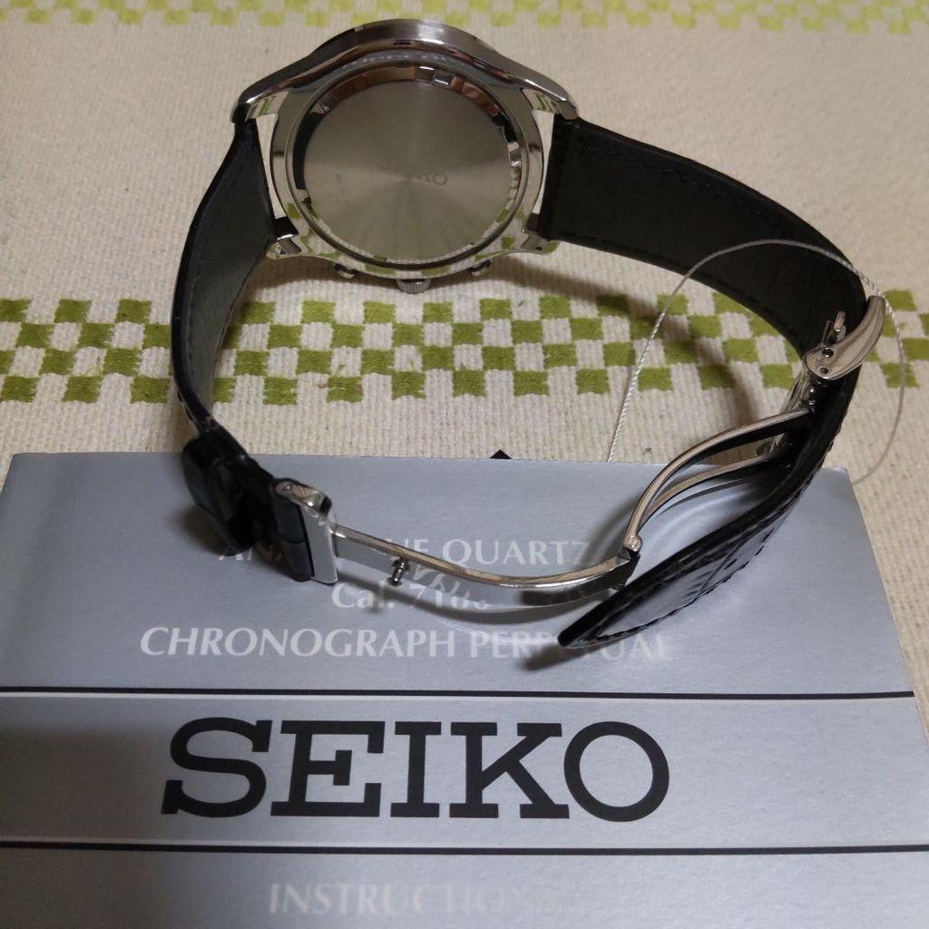 [USED] Seiko overseas model chronograph with genuine D-buckle. Shipping included!