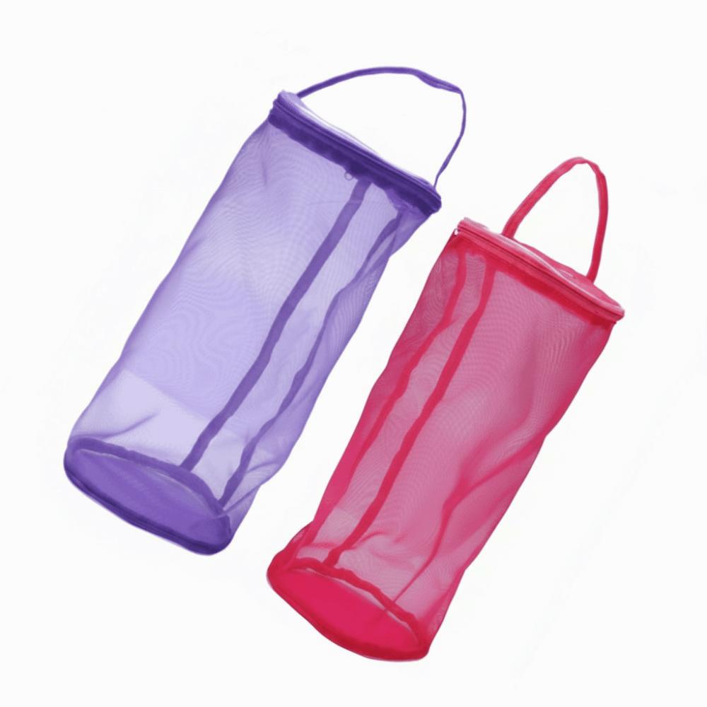 2pcs Yarn Dispenser Hole Crochet Thread Bag Zipper Closure Knitting Organizer Tote For Knitting