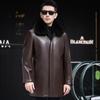Men's Fur One-piece Thickened New Coat Lapel Genuine Leather Coat Middle-aged Men's Down Jacket Jacket Winter