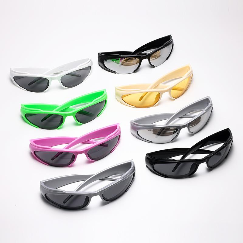 558 Персонализированные изогнутые узкие вогнутые солнцезащитные очки 4 Очки для езды на велосипеде на открытом воздухе Солнцезащитные очки Y2K