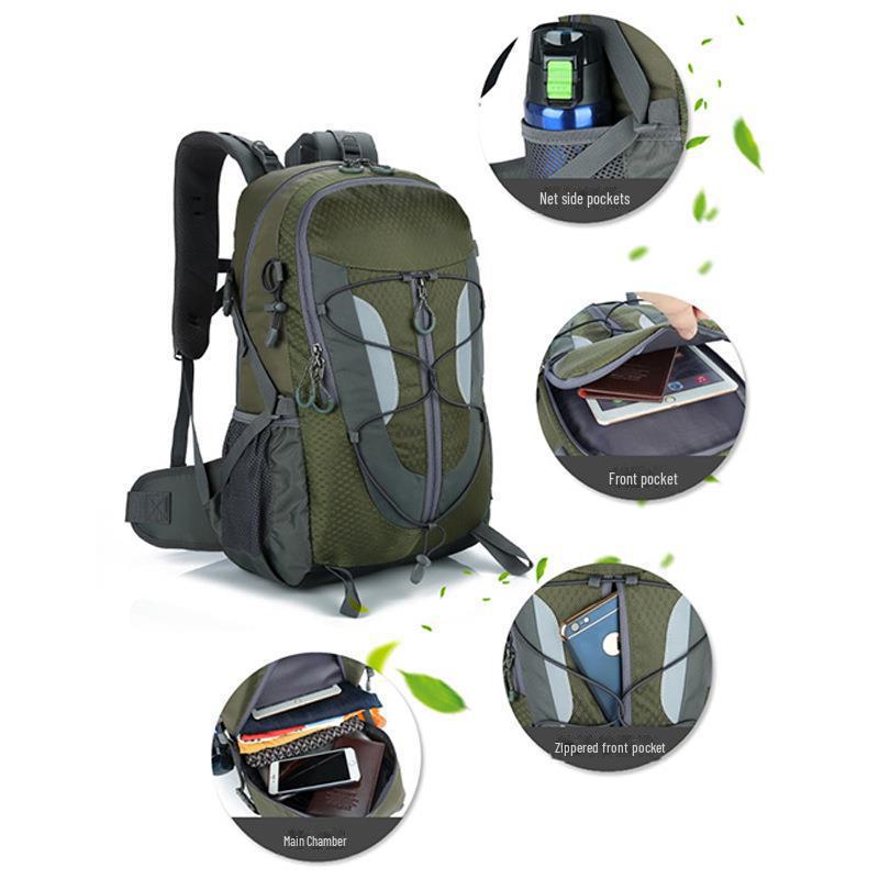 30-литровый брызгозащищенный многофункциональный рюкзак для альпинизма на открытом воздухе