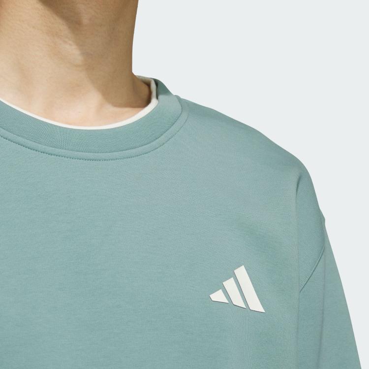 Adidas FW24 Маленький логотип Sweat Series Свободный крой Круглый вырез Длинный рукав Толстовка Мужская толстовка Светло-серый JM3412